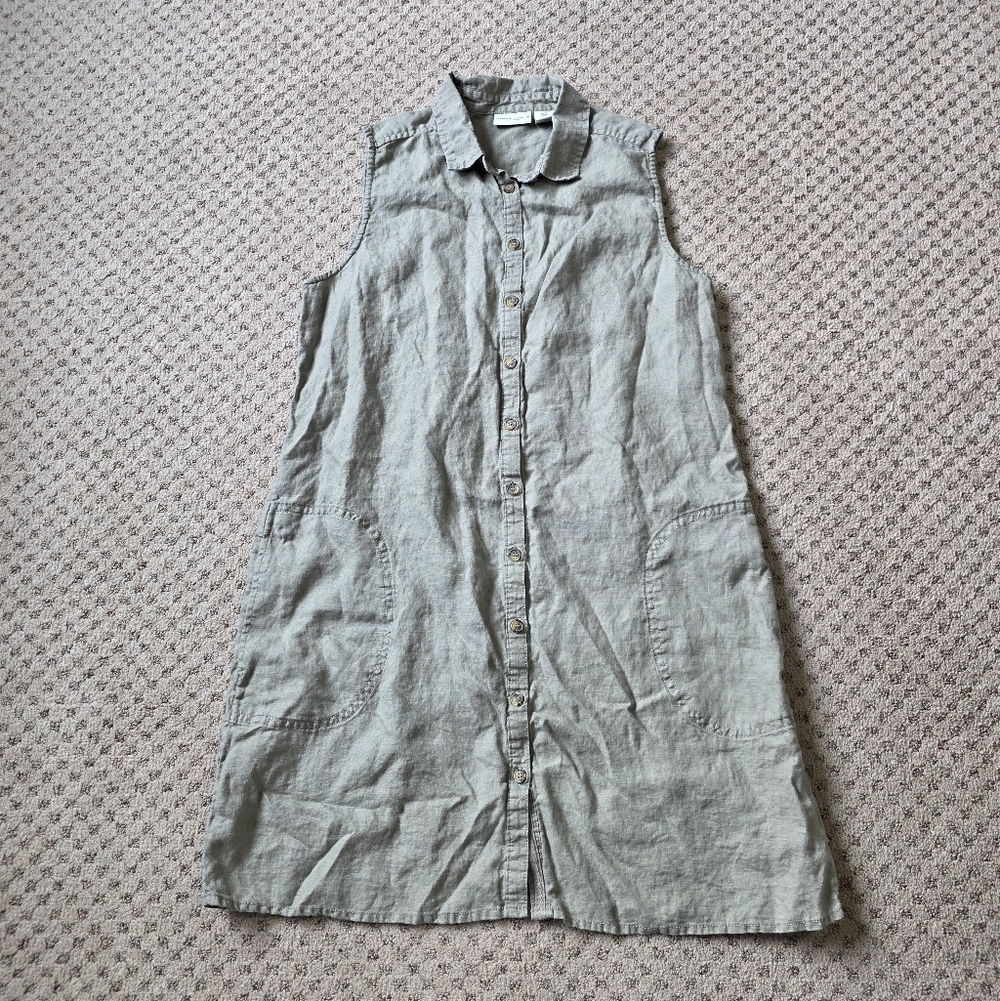 Adrienne vittadini linen shirt dress